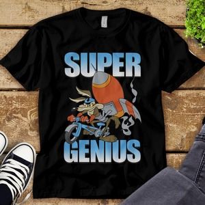 Looney Tunes Wile E Coyote Super Genius T-Shirt Unisex Tee Adult T-shirt